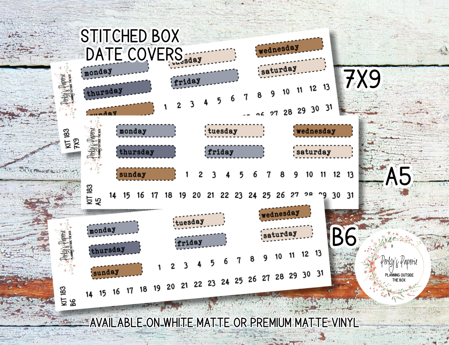 Blue Noel Christmas Planner Sticker Kit 183 | Cozy Winter Santa Stickers for Journaling, Planning & Scrapbooking