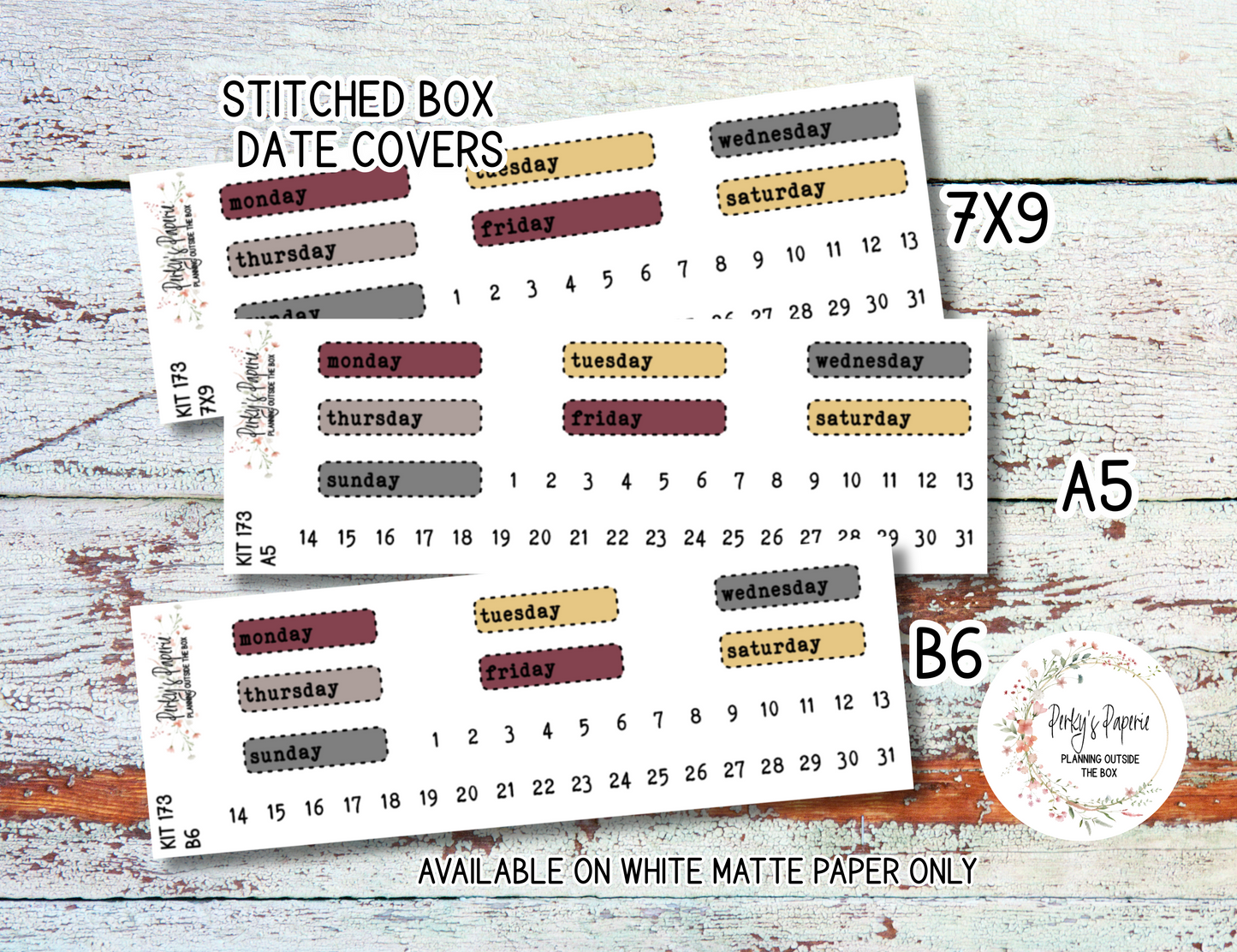 Sinister Carnival Sticker Sheets # 173 – Halloween Planner Stickers
