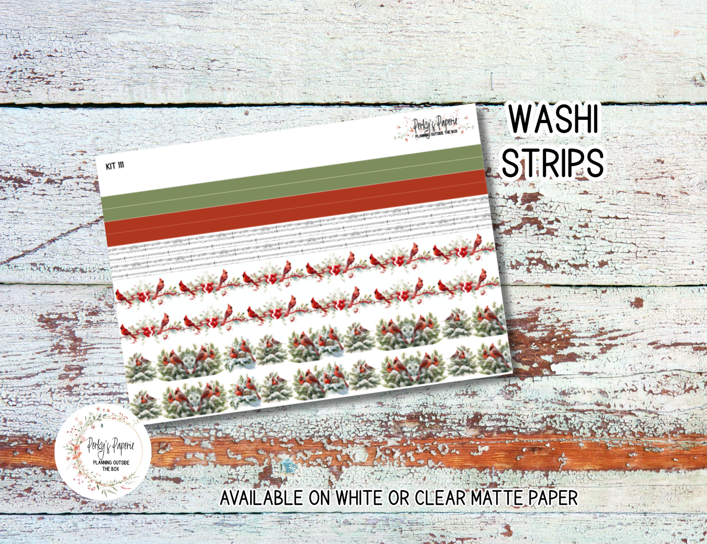 Red Winter Cardinal Journaling Sticker Kit 111 | Faith Based Winter Journal Stickers for Planners, Junk Journals, Scrapbooking & Creative Planning