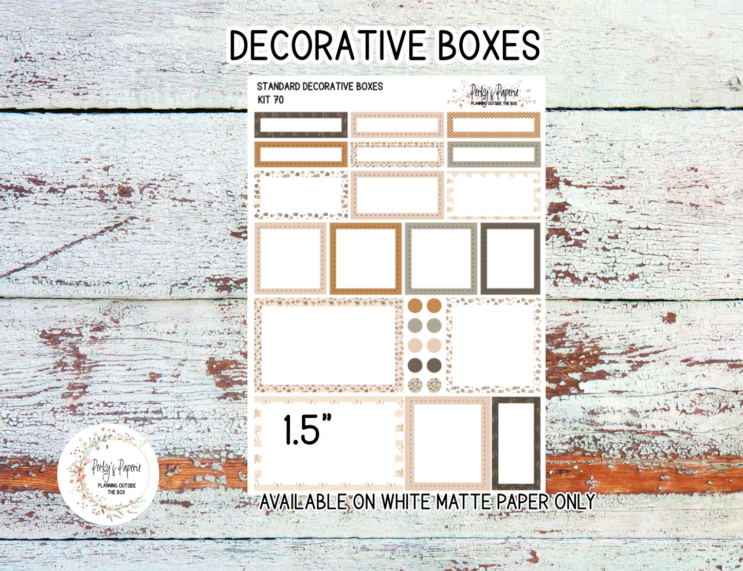 Boho Luna Moth and Florals #70 – Neutral  Planner Stickers Micro Kit