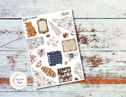 Autumn at Foxbury Manor Journal Elements Kit #175 | Fall Planner Stickers