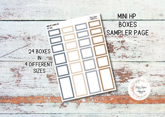 Seaside Lighthouse 1" Mini HP Sample Planner Boxes in 4 Different Sizes To Page to Match Kit 168 for Functional Planning