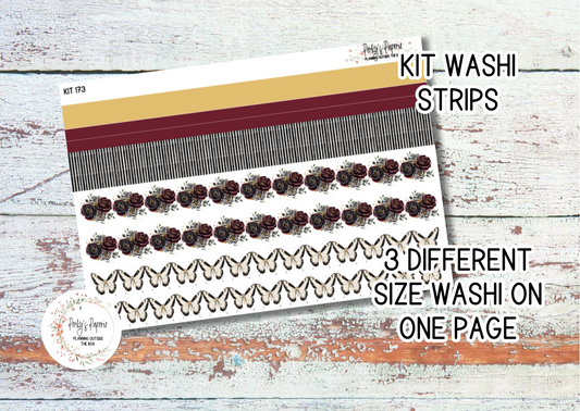 Sinister Carnival Weekly Washi Sticker Sheet 173, Functional and Decorative Stickers, Planner Stickers