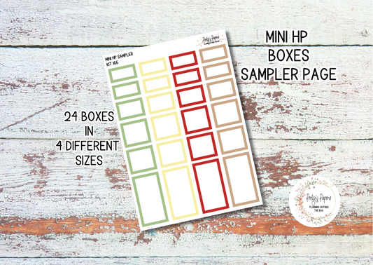 Strawberry Summer 1" Mini HP Sample Planner Boxes in 4 Different Sizes To Page to Match Kit 166 for Functional Planning