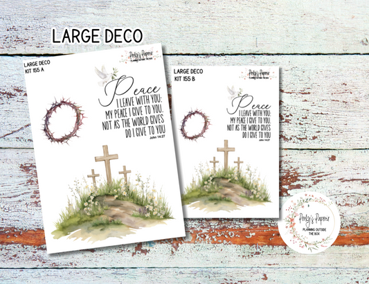 Transparent Extra Large, Jumbo Deco Planner Sticker For Your Overview Pages, Blank Daily Pages or Journal Page He is Risen Kit 155