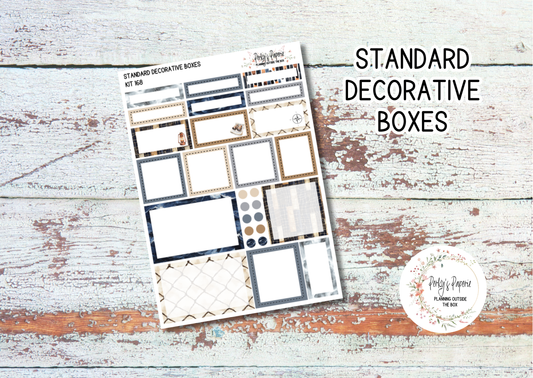 Seaside Lighthouse Decorative Planner Boxes in Standard 1.5" Kit 168 for Functional and Decorative Planning. Fits Most Standard Size Planner