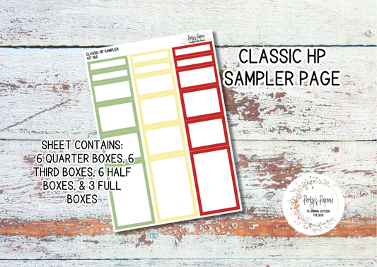 Classic HP Sampler Kit 166 Strawberry Summer| Functional Planner Stickers | Budget Boxes | Planner Box Stickers | EC