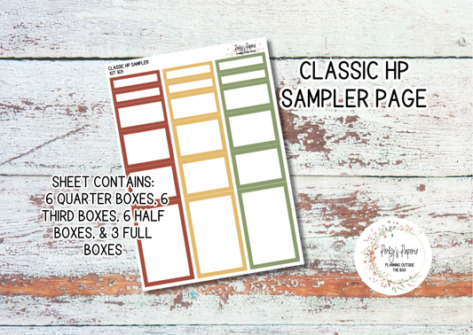 Classic HP Sampler Kit 169 An Apple A Day| Functional Planner Stickers | Budget Boxes | Planner Box Stickers | EC