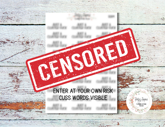Just a Cluster F*@k Sassy Snarky Quote Planner Sticker, Verbally Embellish Your Journal or Planner - Quarter Sheet