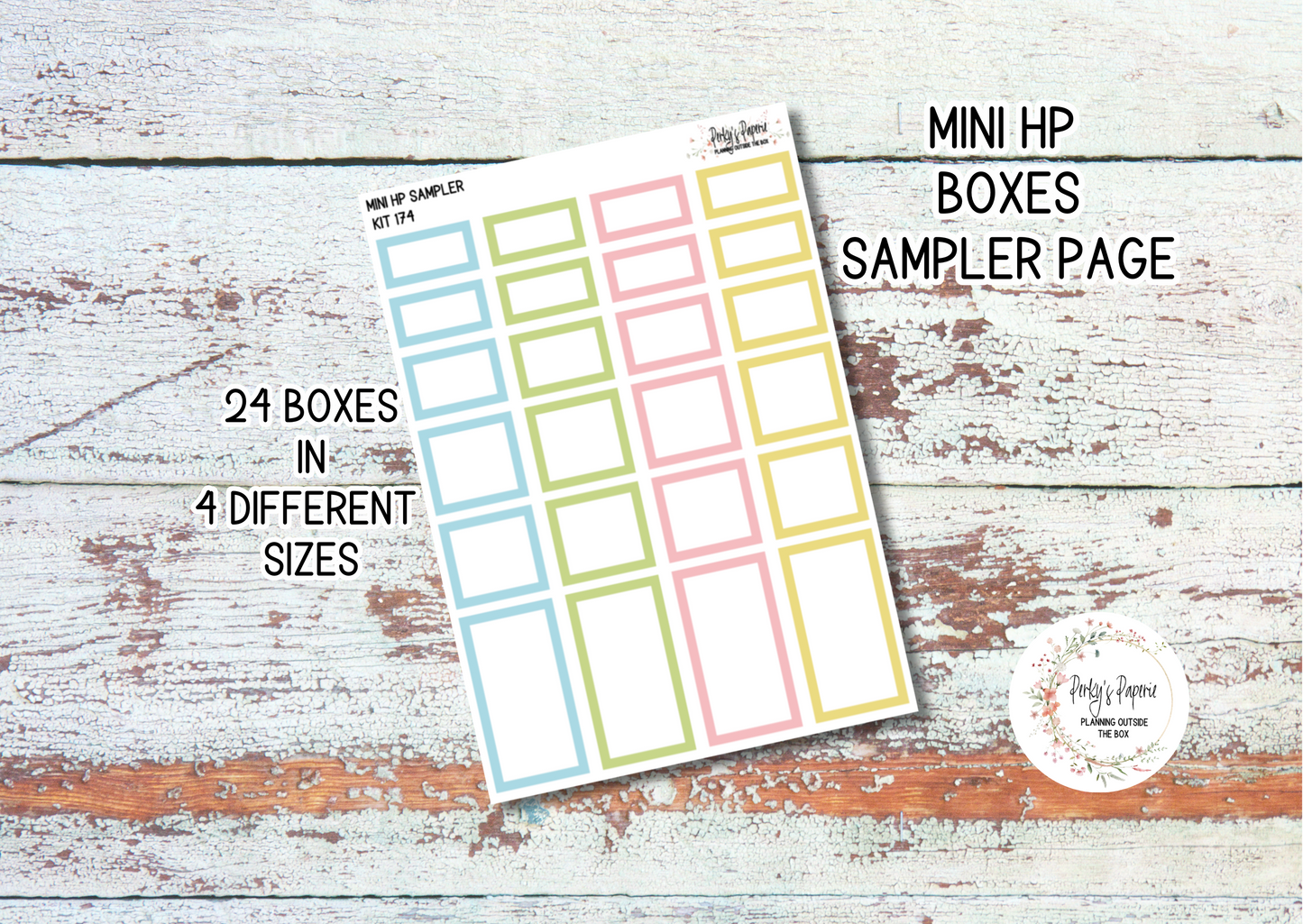 School Daze-y Fall 1" Mini HP Sample Planner Boxes in 4 Different Sizes To Page to Match Kit 174 for Functional Planning