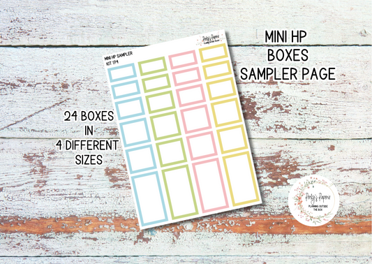 School Daze-y Fall 1" Mini HP Sample Planner Boxes in 4 Different Sizes To Page to Match Kit 174 for Functional Planning
