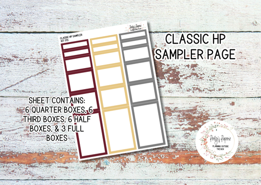 Classic HP Sampler Kit 173 Sinister Carnival | Functional Planner Stickers | Budget Boxes | Planner Box Stickers | EC