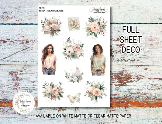 Creative Hearts Christian Planner Sticker Kit #154 | Faith Journaling & Bible Journaling Stickers | Floral Christian Stickers for Planners & Journals