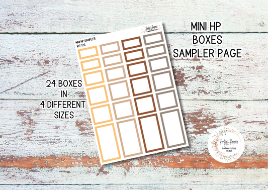 Sweet Halloween Fall 1" Mini HP Sample Planner Boxes in 4 Different Sizes To Page to Match Kit 176 for Functional Planning