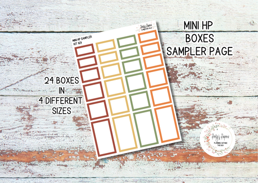 An Apple A Day Fall 1" Mini HP Sample Planner Boxes in 4 Different Sizes To Page to Match Kit 169 for Functional Planning