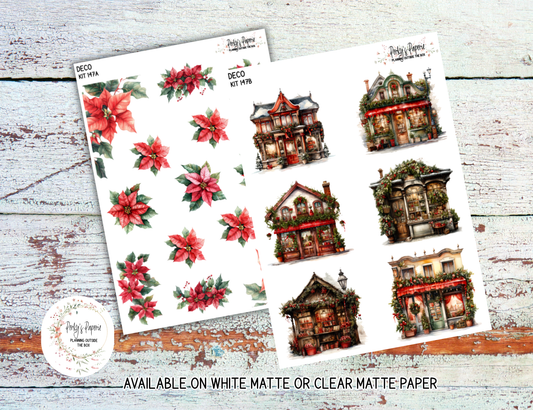 Vintage Santa Christmas Journaling Stickers Kit 147 | Planner Stickers for Planners, Journals, Junk Journals and Scrapbooking