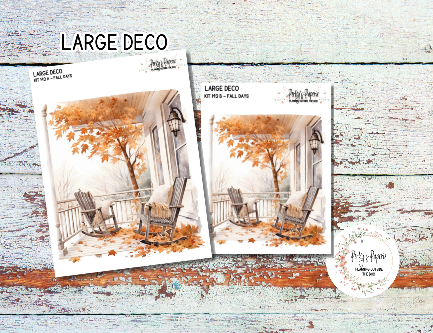 Transparent Extra Large, Jumbo Deco Planner Sticker For Your Overview Pages, Blank Daily Pages or Journal Page Fall Days Kit 142