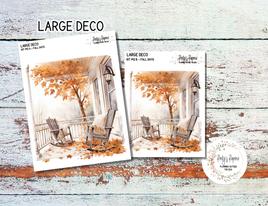 Transparent Extra Large, Jumbo Deco Planner Sticker For Your Overview Pages, Blank Daily Pages or Journal Page Fall Days Kit 142