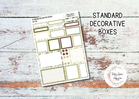 Olive Harvest in Tuscany Fall Decorative Planner Boxes in Standard 1.5" Kit 170 for Functional and Decorative Planning. Fits Most Standard Size Planner