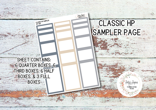 Classic HP Sampler Kit 168 Seaside Lighthouse | Functional Planner Stickers | Budget Boxes | Planner Box Stickers | EC