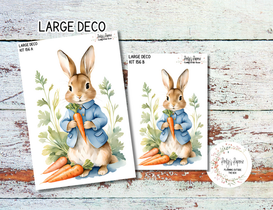 Transparent Extra Large, Jumbo Deco Planner Sticker For Your Overview Pages, Blank Daily Pages or Journal Page Cottontail Kit 156