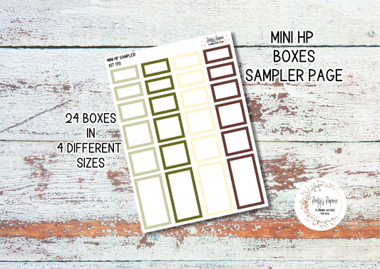 Olive Harvest in Tuscany Fall 1" Mini HP Sample Planner Boxes in 4 Different Sizes To Page to Match Kit 170 for Functional Planning
