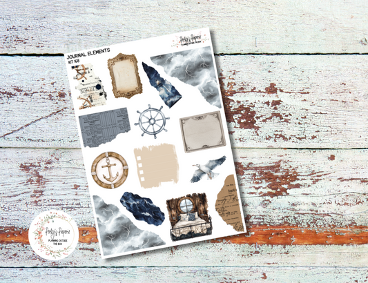Seaside Lighthouse Elements Kit #168 | Moody Fall and Nautical Planner Stickers
