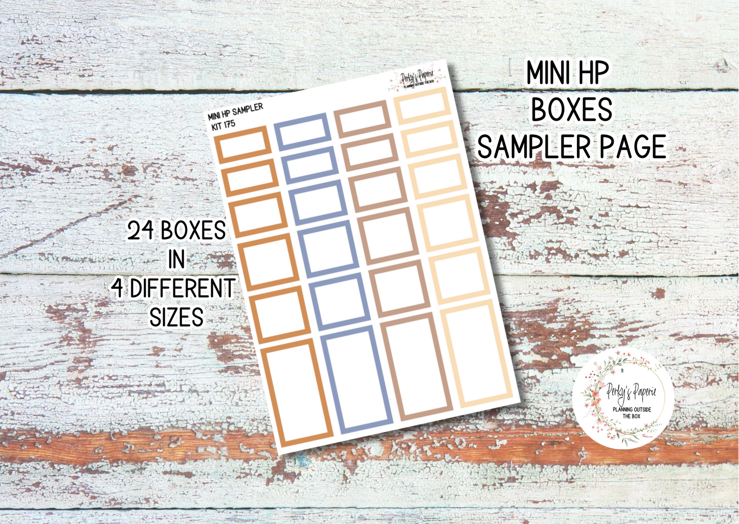 Autumn at Foxbury Manor Fall 1" Mini HP Sample Planner Boxes in 4 Different Sizes To Page to Match Kit 175 for Functional Planning