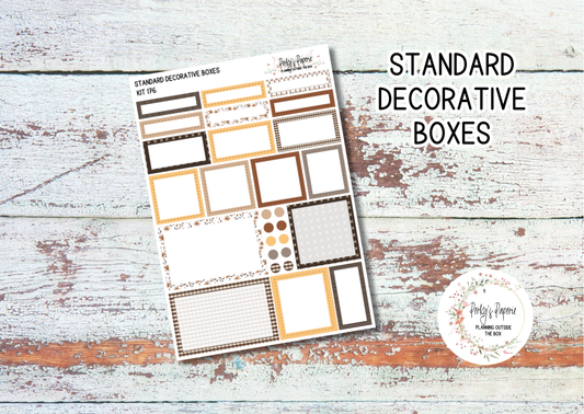 Sweet Halloween Decorative Planner Boxes in Standard 1.5" Kit 176 for Functional and Decorative Planning. Fits Most Standard Size Planner