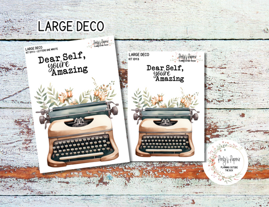 Transparent Extra Large, Jumbo Deco Planner Sticker For Your Overview Pages, Blank Daily Pages or Journal Page Letters You Wrote 134