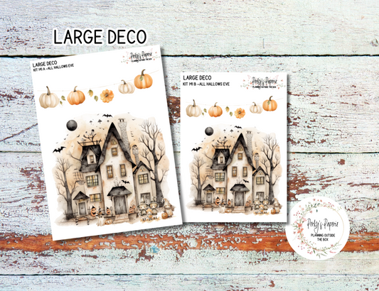Transparent Extra Large, Jumbo Deco Planner Sticker For Your Overview Pages, Blank Daily Pages or Journal Page All Hallows Eve Kit 141