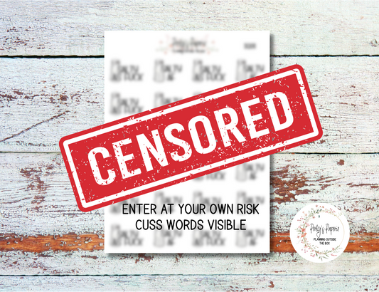 Salt AF/Salty As F*@k Sassy Snarky Quote Planner Sticker, Verbally Embellish Your Journal or Planner - Quarter Sheet