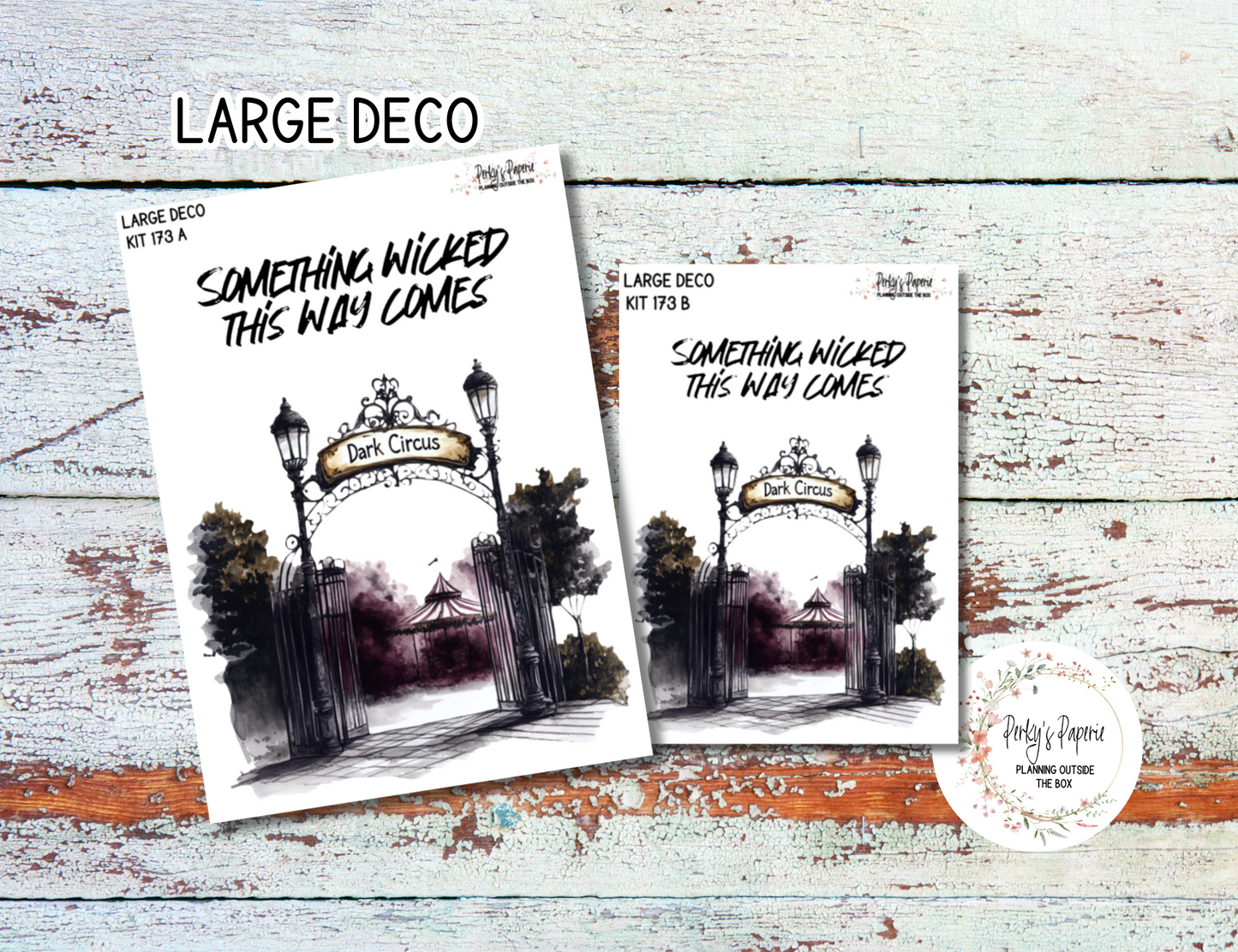 Sinister Carnival Transparent Extra Large, Jumbo Deco Planner Sticker For Your Overview Pages, Blank Daily Pages or Journal Page 173