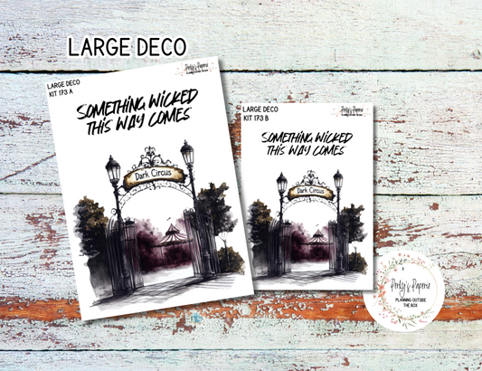 Sinister Carnival Transparent Extra Large, Jumbo Deco Planner Sticker For Your Overview Pages, Blank Daily Pages or Journal Page 173
