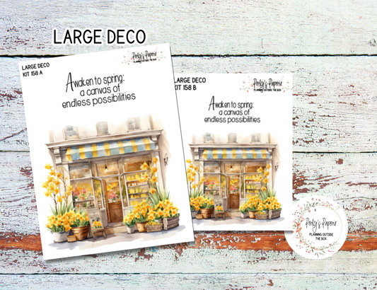 Transparent Extra Large, Jumbo Deco Planner Sticker For Your Overview Pages, Blank Daily Pages or Journal Page Spring Awakens 158