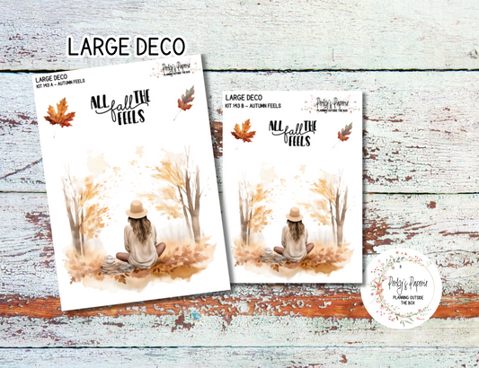 Transparent Extra Large, Jumbo Deco Planner Sticker For Your Overview Pages, Blank Daily Pages or Journal Page Autumn Feels Kit 143
