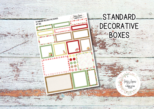 Strawberry Summer Decorative Planner Boxes in Standard 1.5" Kit 166 for Functional and Decorative Planning. Fits Most Standard Size Planner