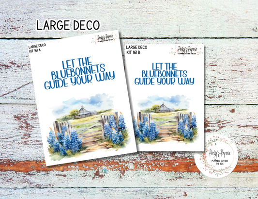 Transparent Extra Large, Jumbo Deco Planner Sticker For Your Overview Pages, Blank Daily Pages or Journal Page Texas Bluebonnet Field 161