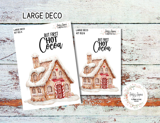 Transparent Extra Large, Jumbo Deco Planner Sticker For Your Overview Pages, Blank Daily Pages or Journal Page Peppermint Cocoa Kit 152
