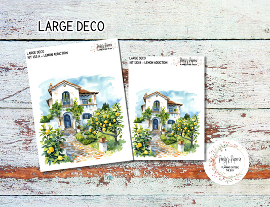 Transparent Extra Large, Jumbo Deco Planner Sticker For Your Overview Pages, Blank Daily Pages or Journal Page Lemon Addiction 133