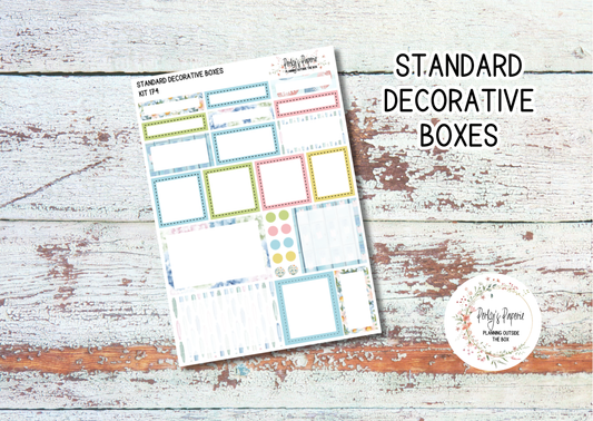School Daze-y Decorative Planner Boxes in Standard 1.5" Kit 174 for Functional and Decorative Planning. Fits Most Standard Size Planner