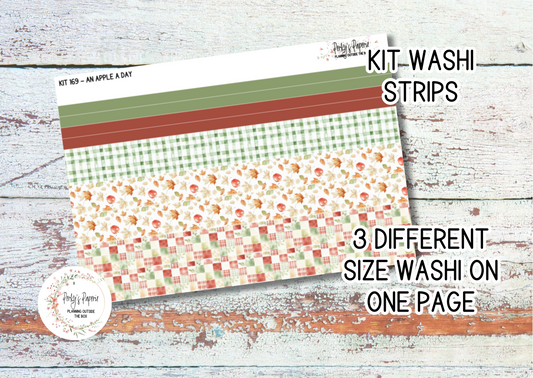 An Apple A Day Fall Weekly Washi Sticker Sheet 169, Functional and Decorative Stickers, Planner Stickers