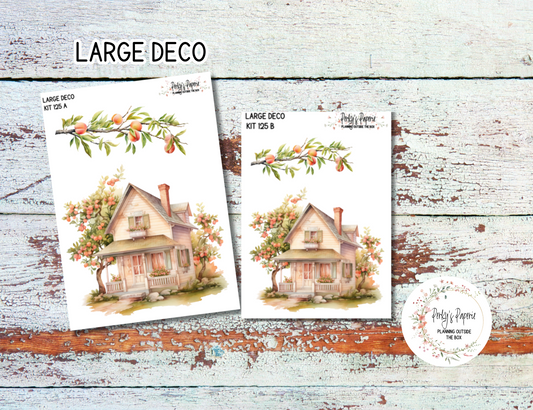 Transparent Extra Large, Jumbo Deco Planner Sticker For Your Overview Page, Blank Daily Page or Journal Page, Sweet As A Peach Kit 125