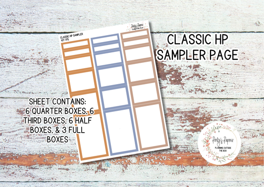 Classic HP Sampler Kit 175 Autumn at Foxbury Manor | Functional Planner Stickers | Budget Boxes | Planner Box Stickers | EC