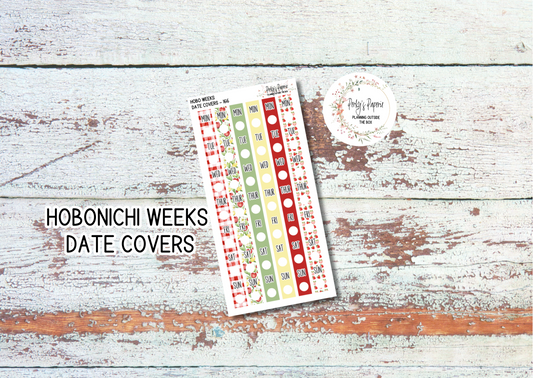 Strawberry Summer Hobonichi Weeks Date Cover Planner Stickers Kit 166, Weekly Planning, Date Strips, Colorful and Patterned