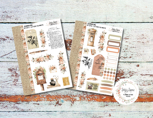 Journaling Sticker Kit 134 Letters You Wrote, Planner Stickers for Anytime Plans. Great for Hobonichi, Take a Note, EC, HP and Hemlock & Oak