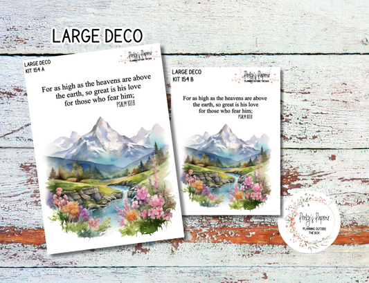 Transparent Extra Large, Jumbo Deco Planner Sticker For Your Overview Pages, Blank Daily Pages or Journal Page Creative Hearts Kit 154