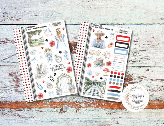 Modern Wonderland Journaling Stickers Kit 160 Decorative & Functional Planner Stickers | Fits A5, B6, Bullet Journals, and All Planner Sizes