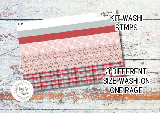 Santa's Christmas Letters Weekly Washi Sticker Sheet for Planners Kit 86, Christmas Themed Washi Stickers