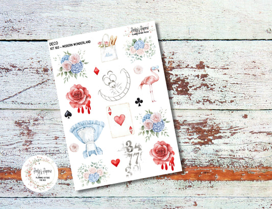 Full Sheet Deco Planner Stickers Kit 160 Modern Wonderland, EC, HP, Hobonichi, Makselife, Take a Note and Hemlock & Oak